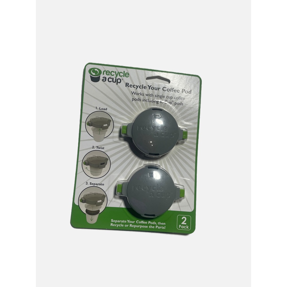 Recycle A Cup Coffee Pod Cutter 2 Pack Grey Green Recycling Tool Kitchen Eco